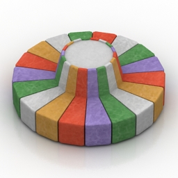 sofa round 3D Model Preview #dd35a614