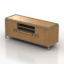 locker baxter rowe media tv stand 3D Model Preview #7fe7ca02