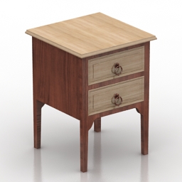 nightstand blanc divoire charlie 3D Model Preview #3fe53526