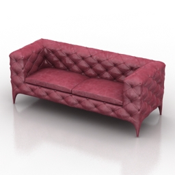 sofa capitone 3D Model Preview #4f588625
