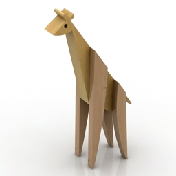 figurine giraffe 3D Model Preview #ecec4654