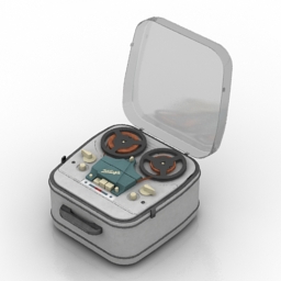 player reel-to-reel tape audio 3D Model Preview #135f8c1a