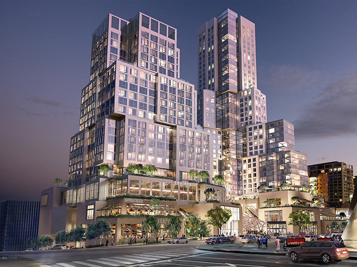 Grand Avenue towers by Frank Gehry, Los Angeles, USA