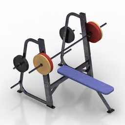simulator bench press to press 3D Model Preview #58ff270b