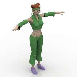 character kung-fu fighter nekki 3d 3D Model Preview #7f047870