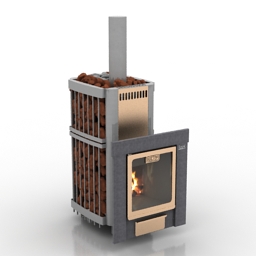 stove bath stones 3D Model Preview #a3e118ce