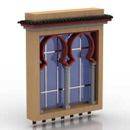 window moorish 3D Model Preview #e3957d5f