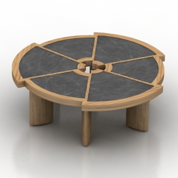 table cassina charlotte perriand rio 3D Model Preview #f2237462