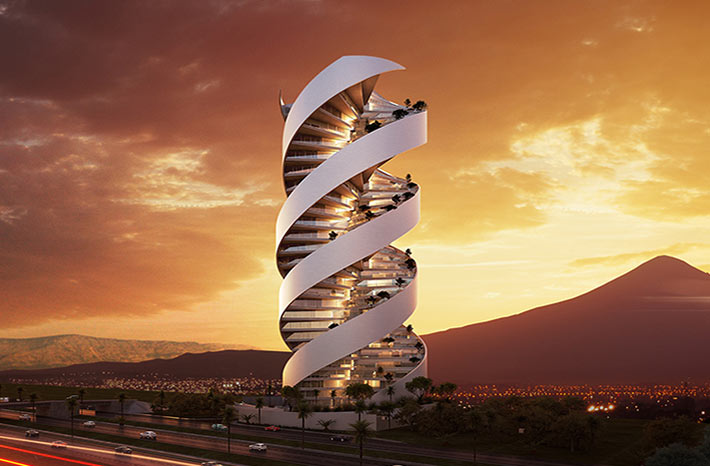 Torre Helea residential building, Puebla City, Mexico