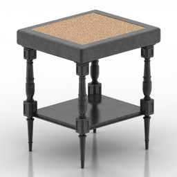 table rattan 3D Model Preview #aed2d0f2