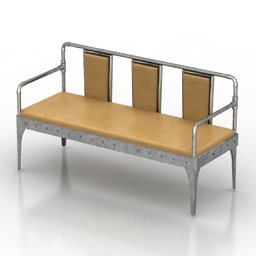 bench forged 3D Model Preview #9e4c6845