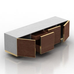 locker minotti display cabinet 3D Model Preview #23108658