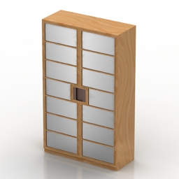 locker bernhardt jet set curio cabinet 3D Model Preview #fcea1620