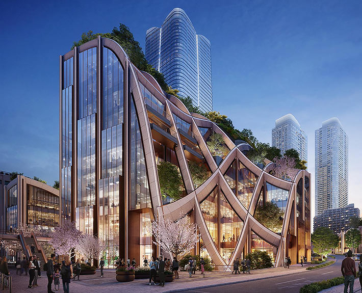 Public redevelopment by Heatherwick Studio, Tokyo, Japan