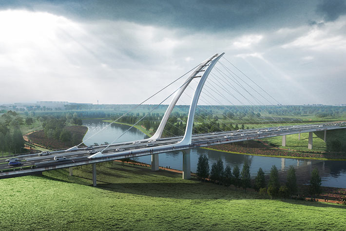 Jiangxi River Bridge, Chengdu, China