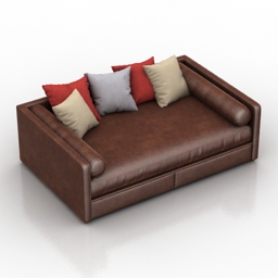 sofa-bed ripley dantone home 3D Model Preview #660013e3
