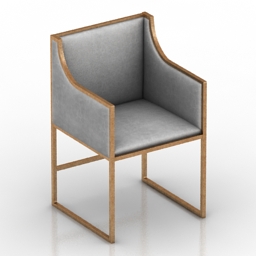 armchair hollywood regency anastacia 3D Model Preview #31b28900