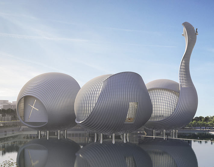 Abrahamic Family House by Safdie Architects, Abu Dhabi, UAE