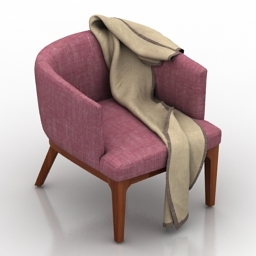 armchair plaid 3D Model Preview #5cbc9dd6
