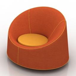 armchair tacchini crystal 3D Model Preview #0dd24f71
