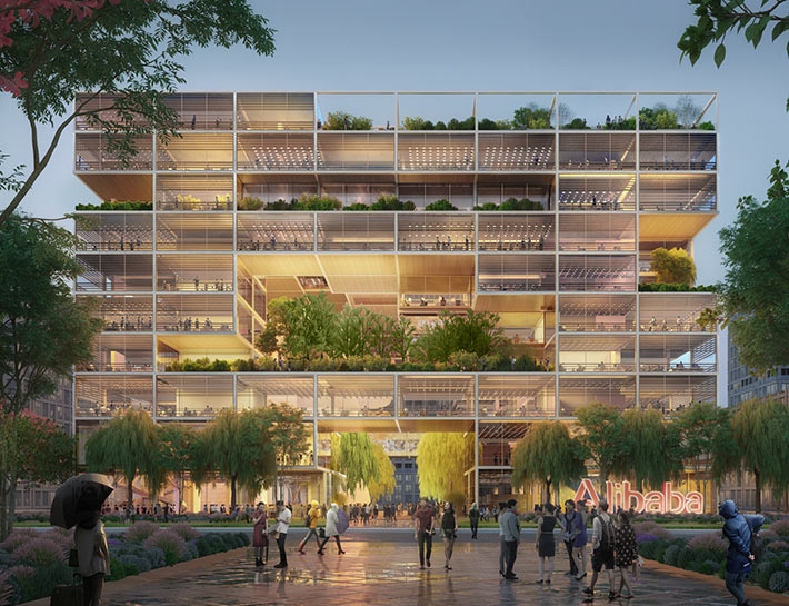 Alibaba's headquarters by Foster + Partners, Shanghai, China