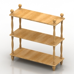 rack woodright oliver low bookshelf 3D Model Preview #0b242b25