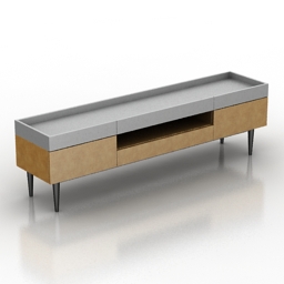 rack abacus entertainment unit tv console 3D Model Preview #92d15719