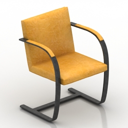 armchair brno flat chair 3D Model Preview #7a6c96ab