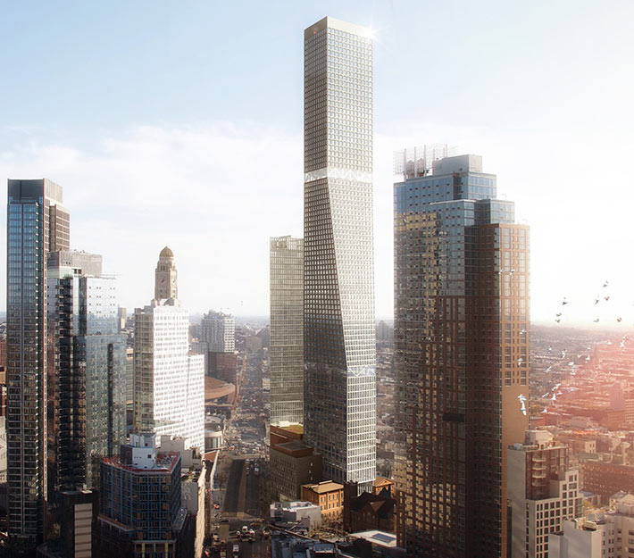 80 Flatbush dual tower, Brooklyn, New York, USA