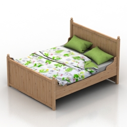 bed ikea hurdal 3D Model Preview #df647c98