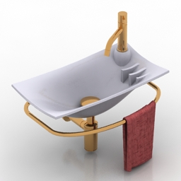 sink decotec feuille le lave mains hcpk71 3D Model Preview #224773c4