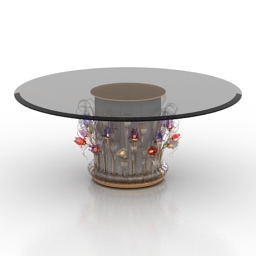 table flower round 3D Model Preview #90734197
