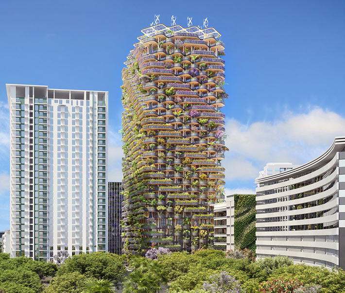 Rainbow Tree tower by Vincent Callebaut, Cebu City, Philippines