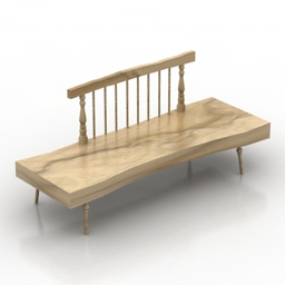bench balustre muubs 3D Model Preview #a91087ef