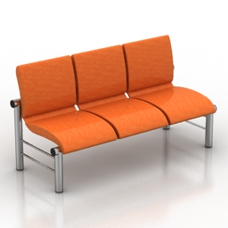 bench red 3D Model Preview #f32b20dd