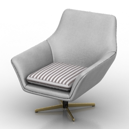 armchair divani casa poli 3D Model Preview #9dbcfc44
