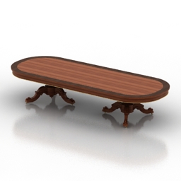 table the heiress double pedestal dining 3D Model Preview #9a35af1e