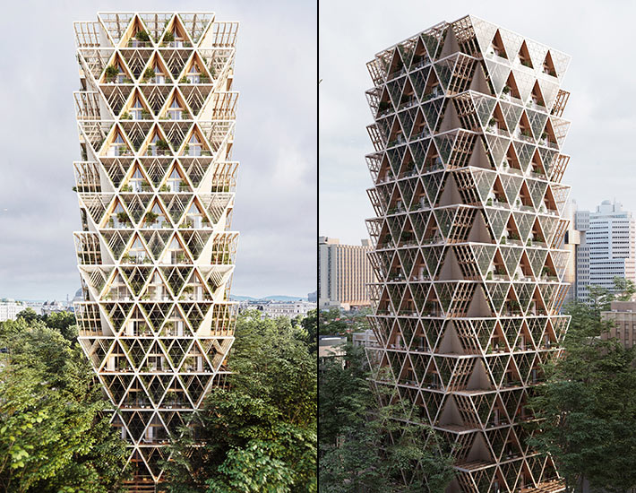 Farmhouse timber skyscraper, Toronto, Canada