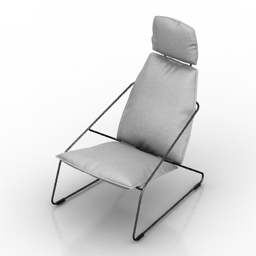 armchair leather 3D Model Preview #b22418e4