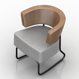 armchair rosso dls 3D Model Preview #786422d0