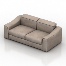 sofa natuzzi attesa 2827 3D Model Preview #5f052822