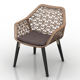 armchair patricia urquiola kettal maia 3D Model Preview #cf791945