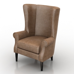 armchair bordo dantone home 3D Model Preview #b51595d3
