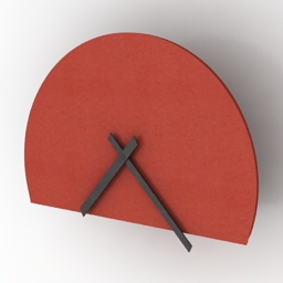 clock red 3D Model Preview #1125bd9d