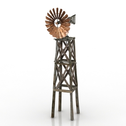 windmill old 3D Model Preview #f56798ba