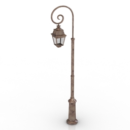 lamppost roger pradier avenue 3 3D Model Preview #86372c9a