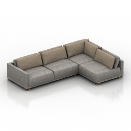 sofa poliform bristol 3D Model Preview #5b644aad