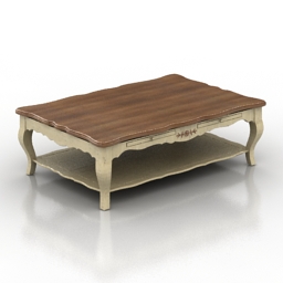 table coffee country corner chateau hpq1 3D Model Preview #53650a4d