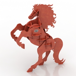 rack cosmorelax red horse 3D Model Preview #0d368e03