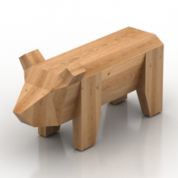 table cofee bear 3D Model Preview #7348b0b3